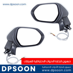 مرايا جانبية كهربائية عالية الجودة من مادة ABS لسيارة تويوتا كورولا موديلات 2020-2024  مزودة بخاصية مراقبة النقطة العمياء